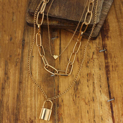 Locked in Love Gold Layer Necklace